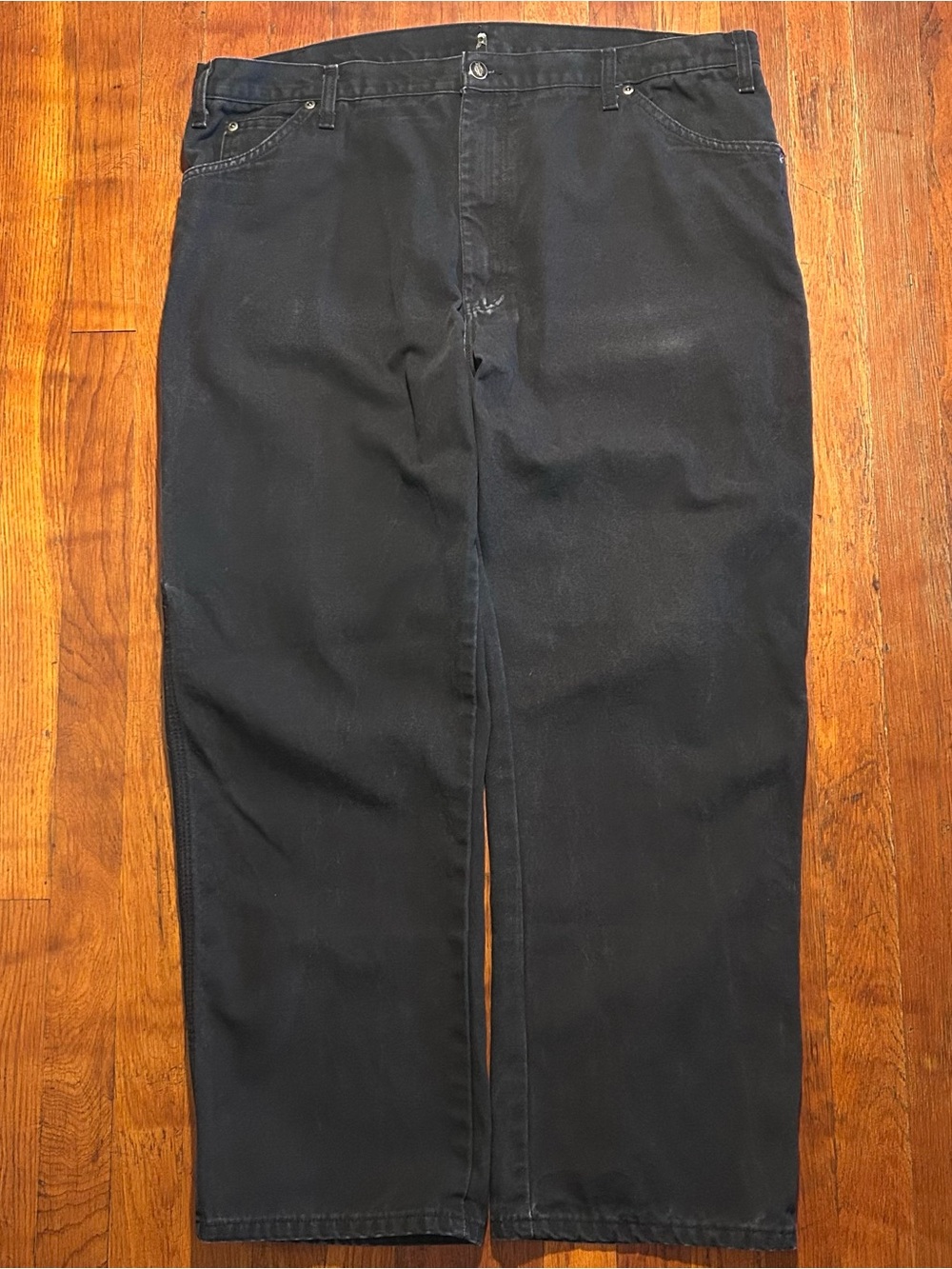 Vintage Y2K Dickies Black Carpenter Painter Workwear Baggy Cropped Pants 40x29